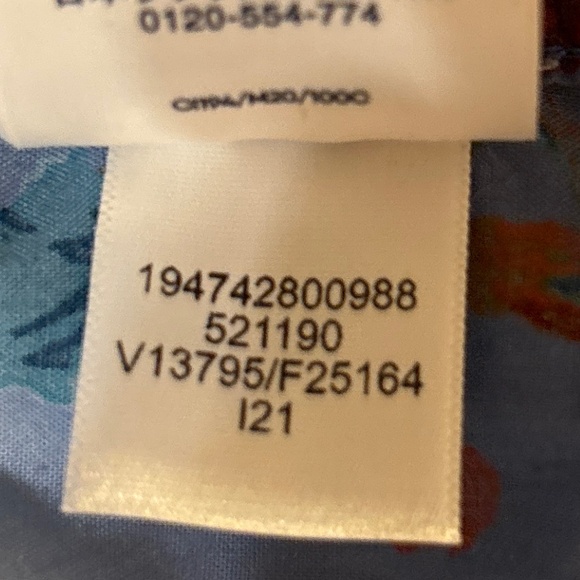 Land’s End Floral Dip-Dye Roll-Tab Poplin Boyfriend Tunic Shirt Size XL - Picture 6 of 6